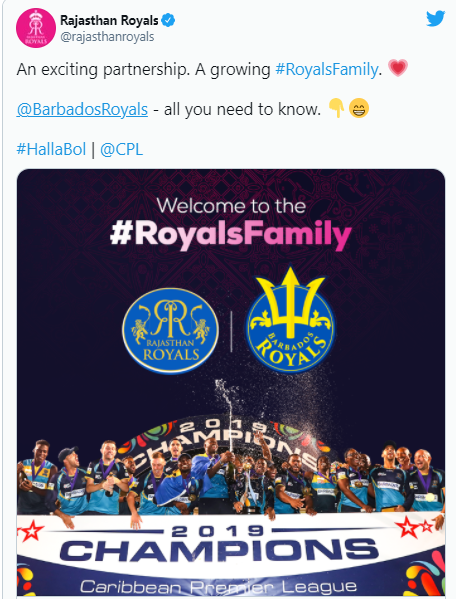 Rajasthan Royals become the third IPL in the Caribbean Premier League
