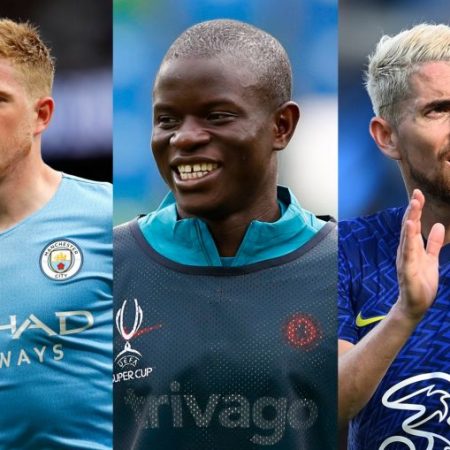 Kevin de Bruyne and Chelsea pair Kante and Jorginho are included for UEFA’s 2020-2021 male player of the year award