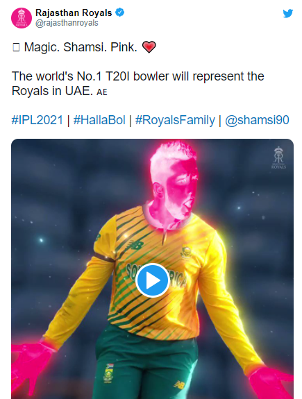 Tabraiz Shamsi says "I didn't have regular game time with South Africa when Tahir was the first-choice spinner" in IPL 2021