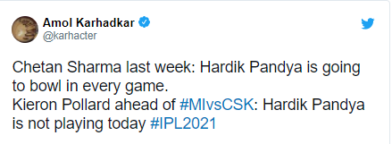 Aakash Chopra says "The problems have increased a little for the Mumbai Indians" in the Indian Premier League: IPL 2021