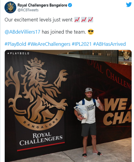 AB de Villiers joins Royal Challengers Bangalore in Indian Premier League: IPL 2021