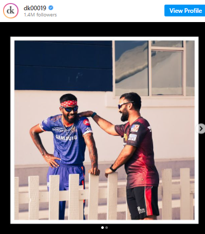 Dinesh Karthik and Hardik Pandya's greetings make fans excited in the Indian Premier League: IPL 2021
