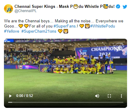 Chennai Super Kings winning their 4th title in the IPL 2021