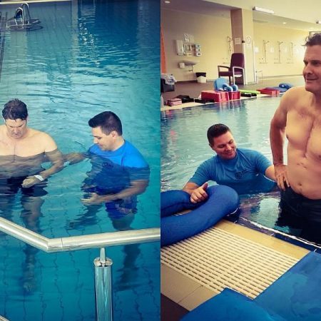 Chris Cairns says “Being able to swim and kick my legs today was like the most freeing experience I’ve ever had”
