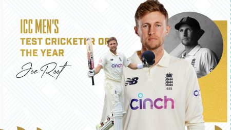 England’s Joe Root  named the ICC Men’s Test Cricketer of the Year for 2021.