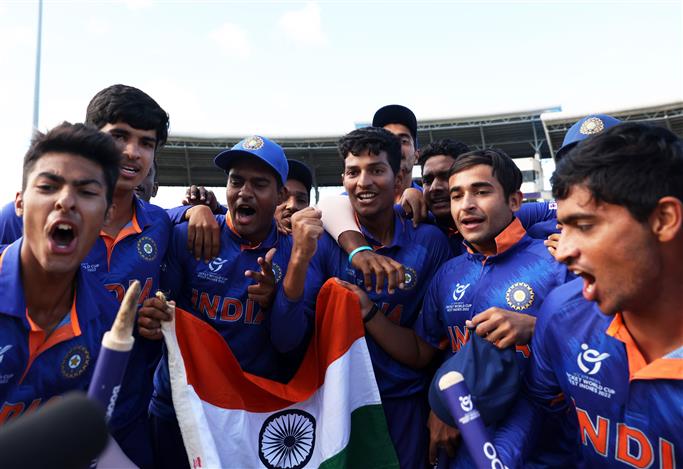 India defeated England by four wickets to win a record-extending fifth title.