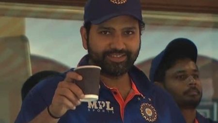In “Cold Dharamsala,” Rohit Sharma offers a cameraman a cup of coffee.
