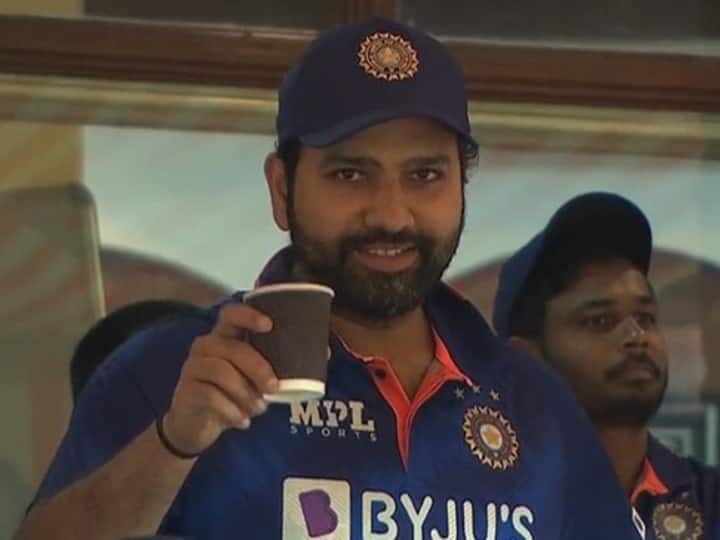 In “Cold Dharamsala,” Rohit Sharma offers a cameraman a cup of coffee.