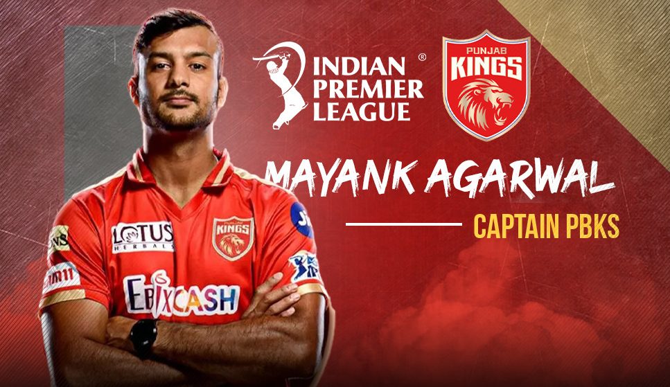 Mayank Agarwal named captain of the PBKS for the IPL 2022 season.
