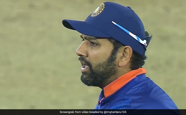 Rohit Sharma’s “Bhaag Kyu Nahi Raha” retort to an India player during the second ODI goes viral.
