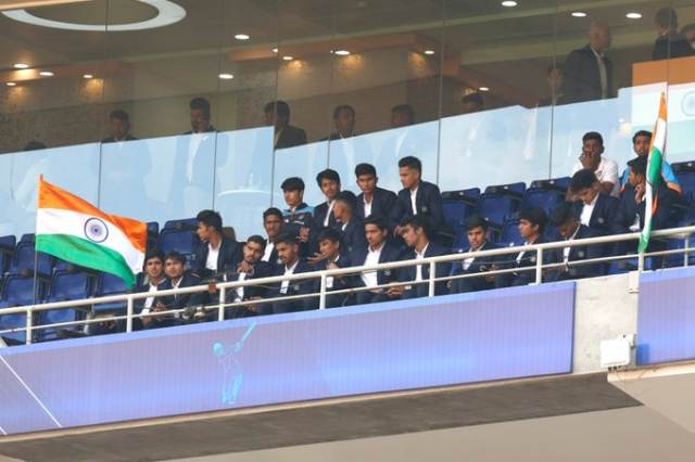 The BCCI has released a photo of special visitors in the stands for the second ODI.