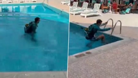 Alex Carey Falls Into A Swimming Pool By Accident In Pakistan; Teammates Can’t Stop Laughing
