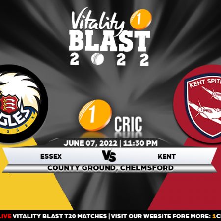 T20 Blast 2022: ESS vs KEN Match Prediction – Who will win the match between Essex and Kent?