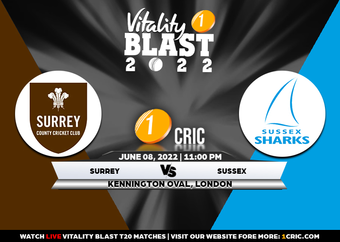 T20 Blast 2022: SUR vs SUS Match Prediction – Who will win the match between Surrey and Sussex?