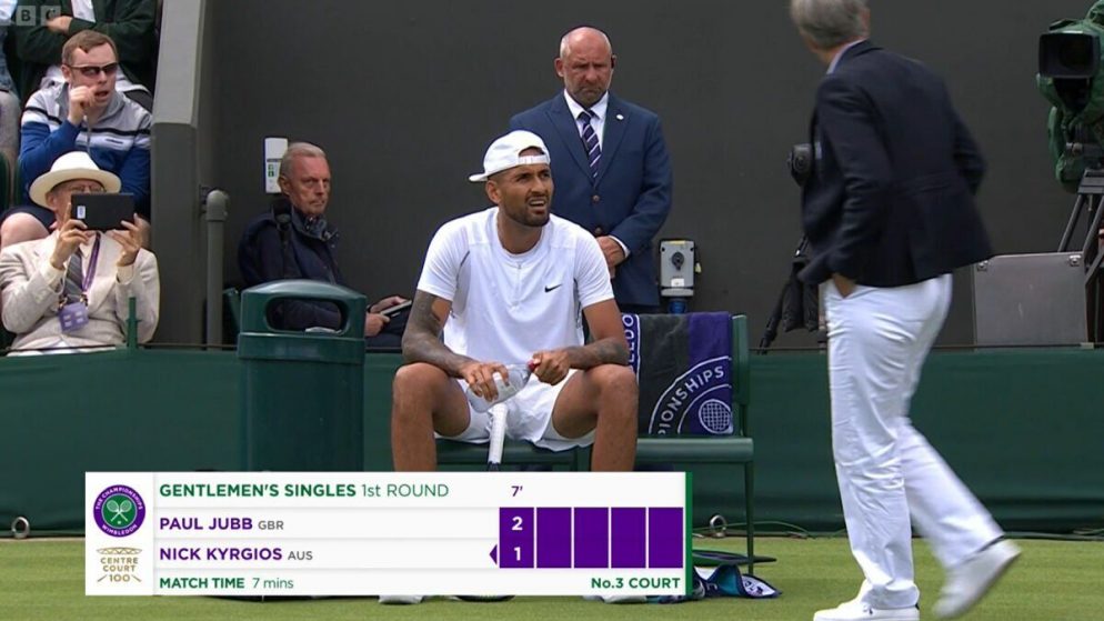 Former England captain chastises Nick Kyrgios for his rant to the umpire during the Wimbledon final.