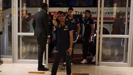 Team India arrives in Trinidad ahead of the ODI series vs the West Indies.