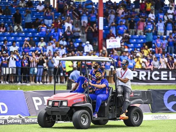Rohit Sharma Rides a Golf Cart After Winning the T20I Series Against West Indies