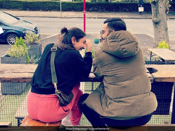 Anushka Sharma Shares Photos Of Her With Virat Kohli At A Roadside Cafe.