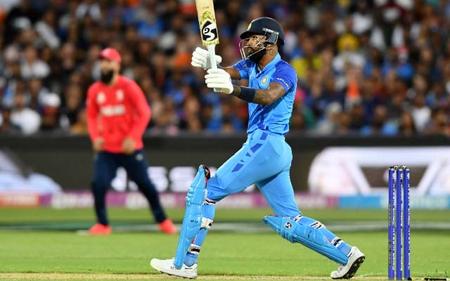 Hardik Pandya becomes the first Indian to be struck out in the history of the T20 World Cup.