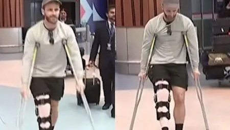 Kane Williamson arrives in New Zealand for more treatment on his damaged knee