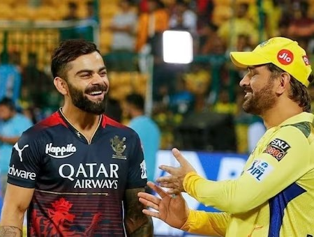 MS Dhoni uses Virat Kohli as an example when discussing batting technique in the CSK locker room